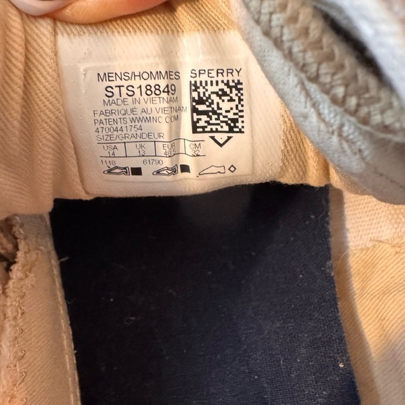 Sperry Men's Tan and Cream Boat Shoes size 14 new without tags - Picture 7 of 9